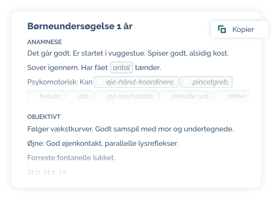 Børneundersøgelse eksempel