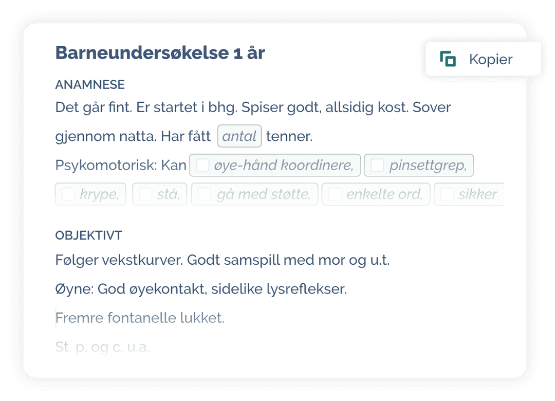 Barneundersøkelse eksempel